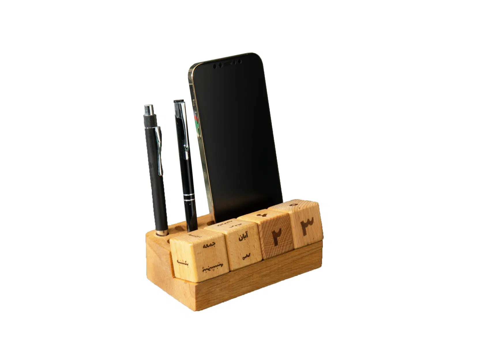 تقویم چوبی مکعب کد TA-IR41105