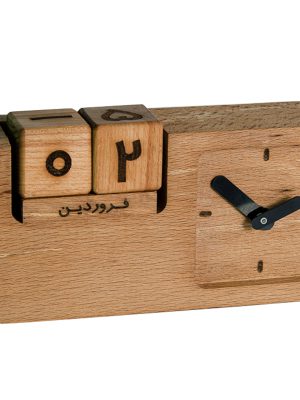 تقویم رومیزی چوبی همراه با جعبه TA-N15