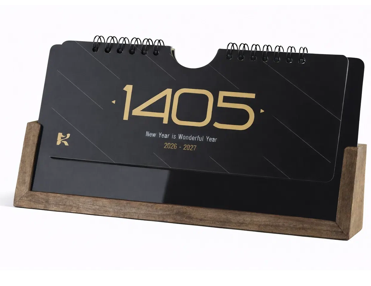 تقویم رومیزی چوبی و پلکسی کد TA-IR51104