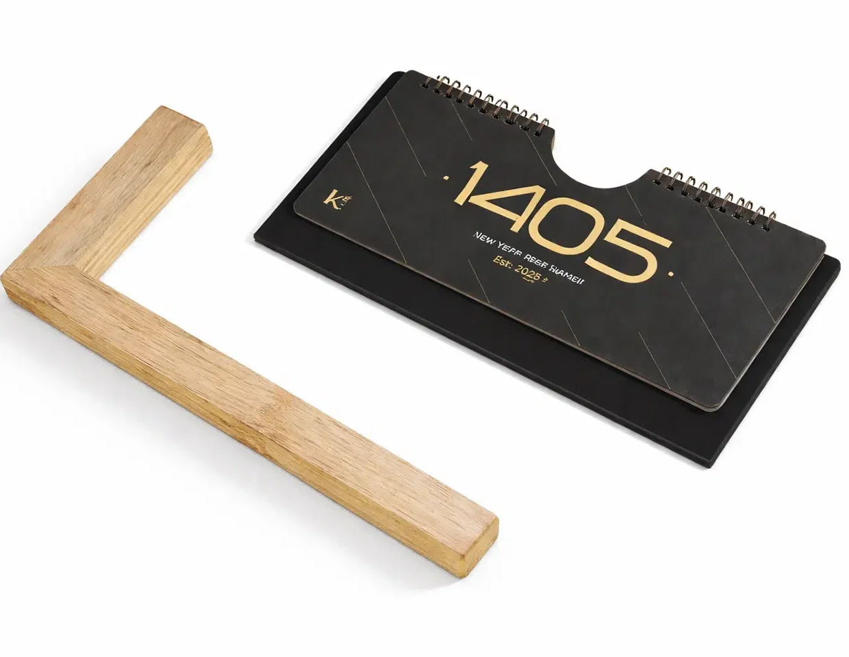 تقویم رومیزی چوبی پلکسی کد TA-IR51105